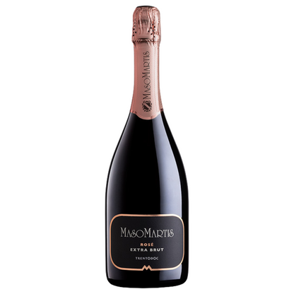 bottiglia di Trentoda Brut Bio Rose, cantina Maso Martis