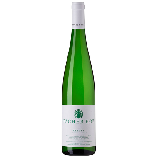 bottiglia di vino bianco, Alto Adige DOC Kerner, cantina Pacher Hof